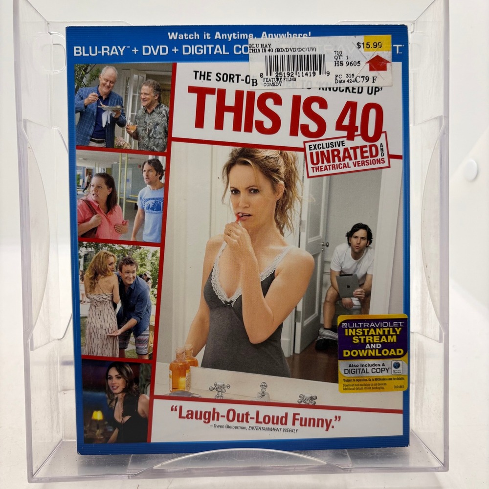 This Is 40 Blu-ray DVD Combo Unrated Theatrical Versions Paul Rudd Leslie Mann